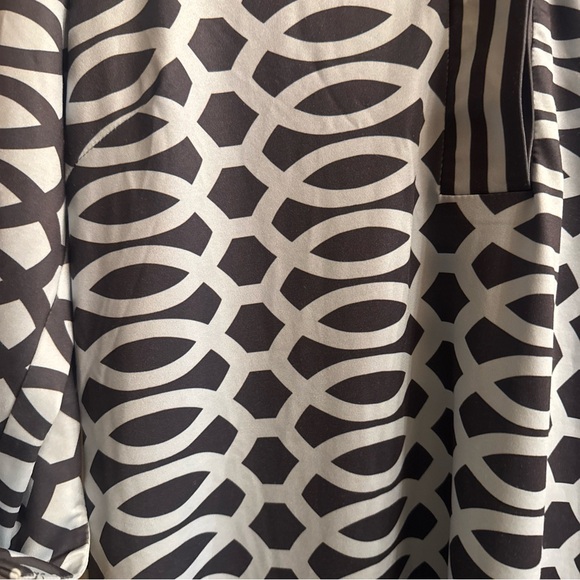 Gretchen Scott Designs Black and White Geometric Tunic Dress - Picture 5 of 6